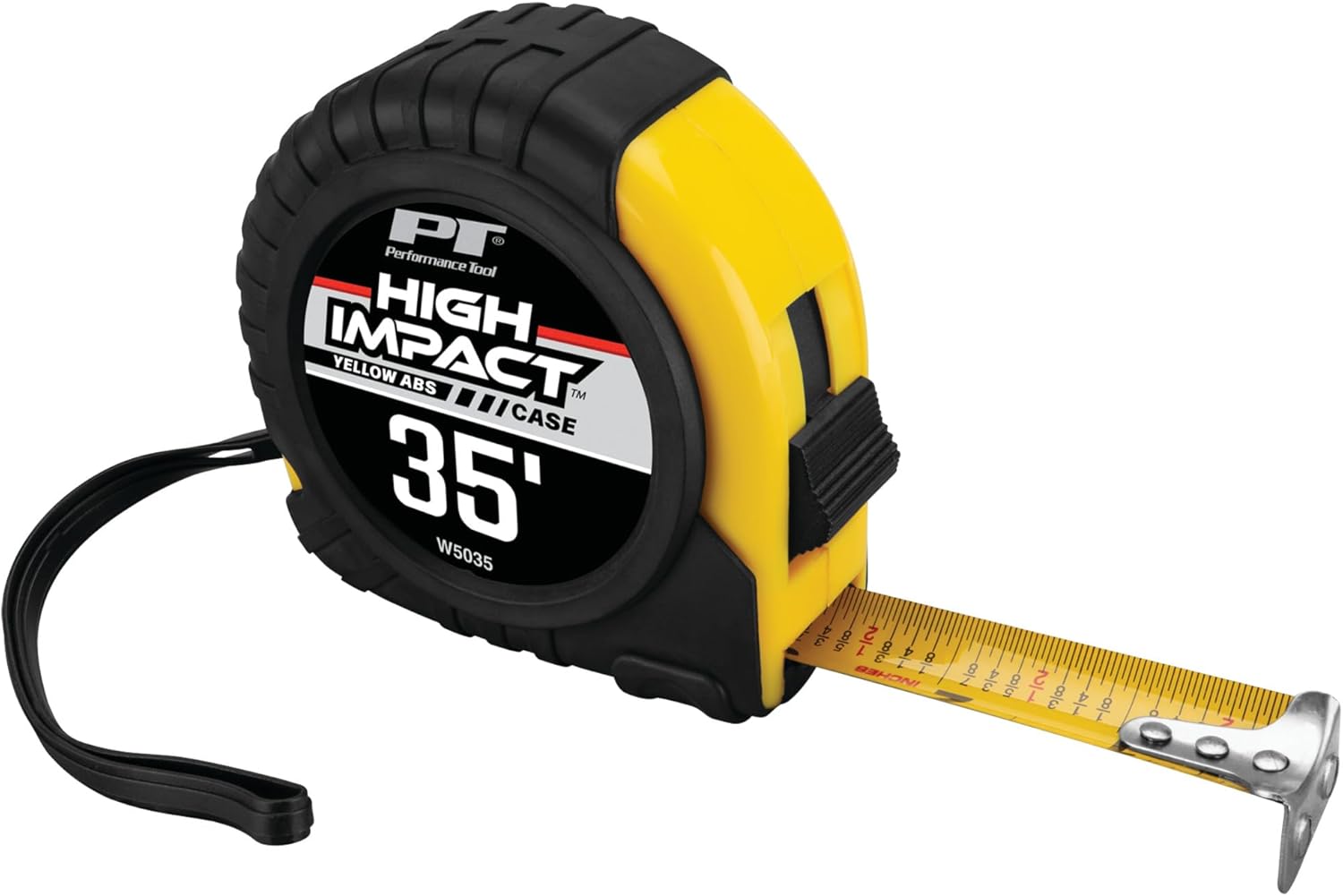 35-Foot 1-Inch Tape measure, Yellow High-impact ABS case