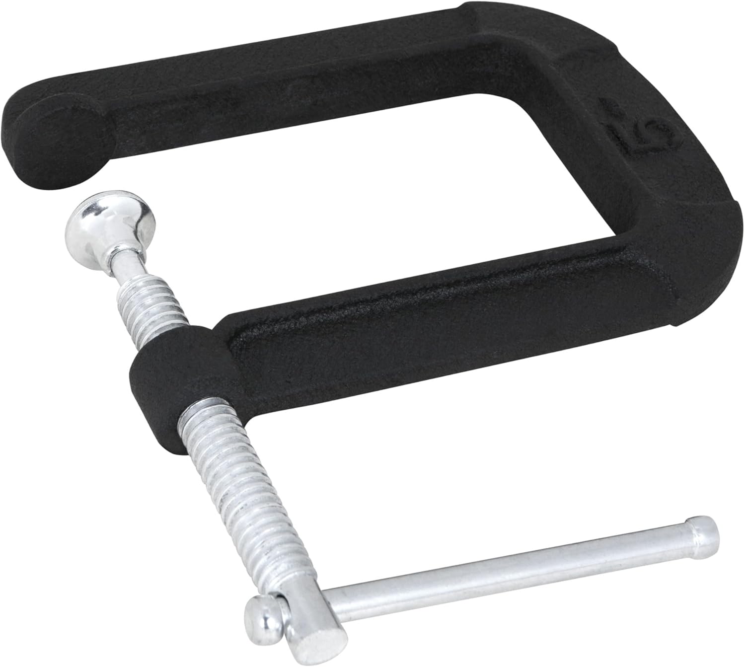 5-Inch Deep C-Clamp with Heavy Cast Iron Construction