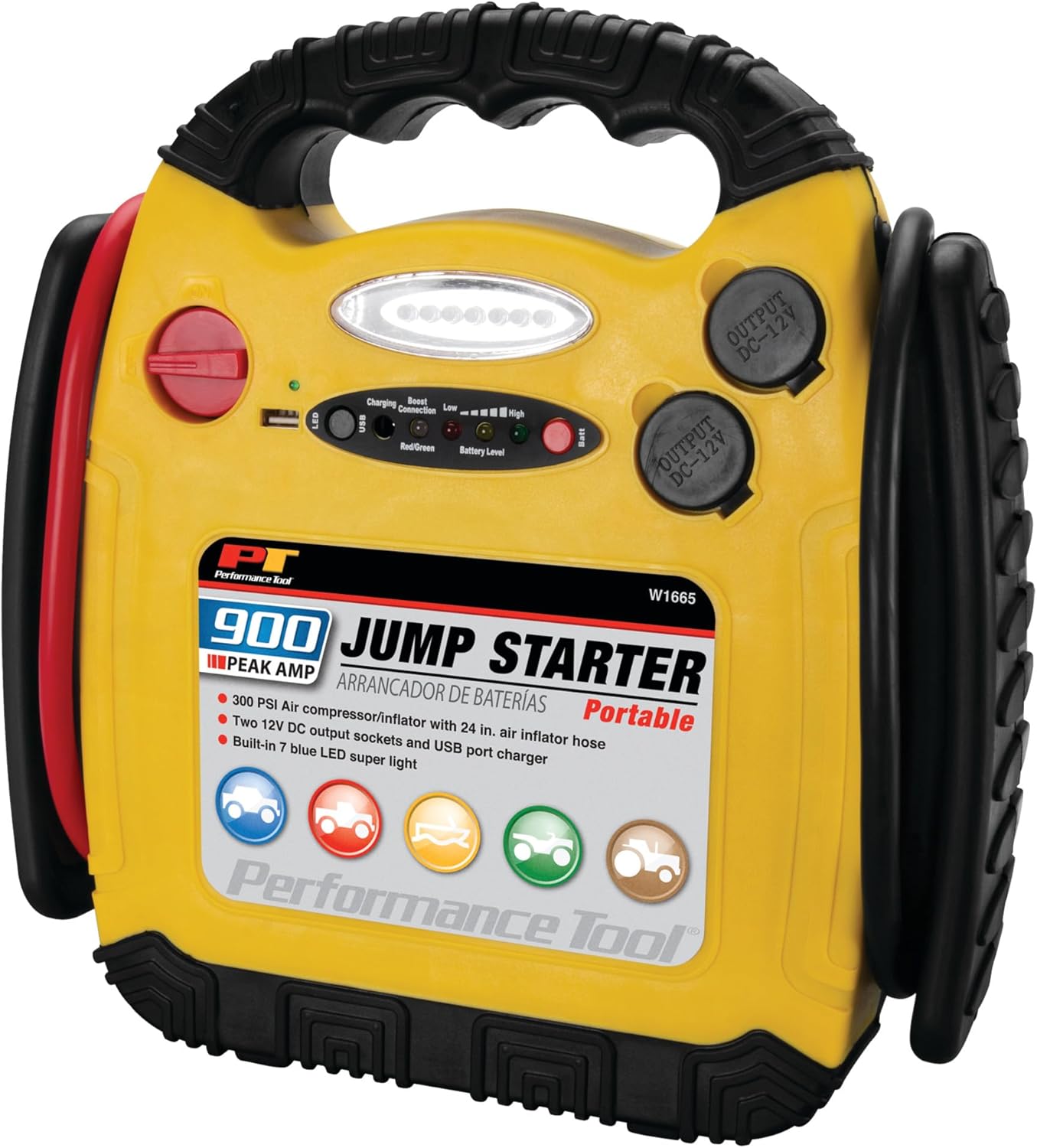 900 Amp Jump Starter, Inflator, Portable Power Unit